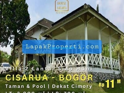 Villa Cisarua Bogor 2 Lantai - Taman & Pool - Dekat Cimory & Taman Safari
